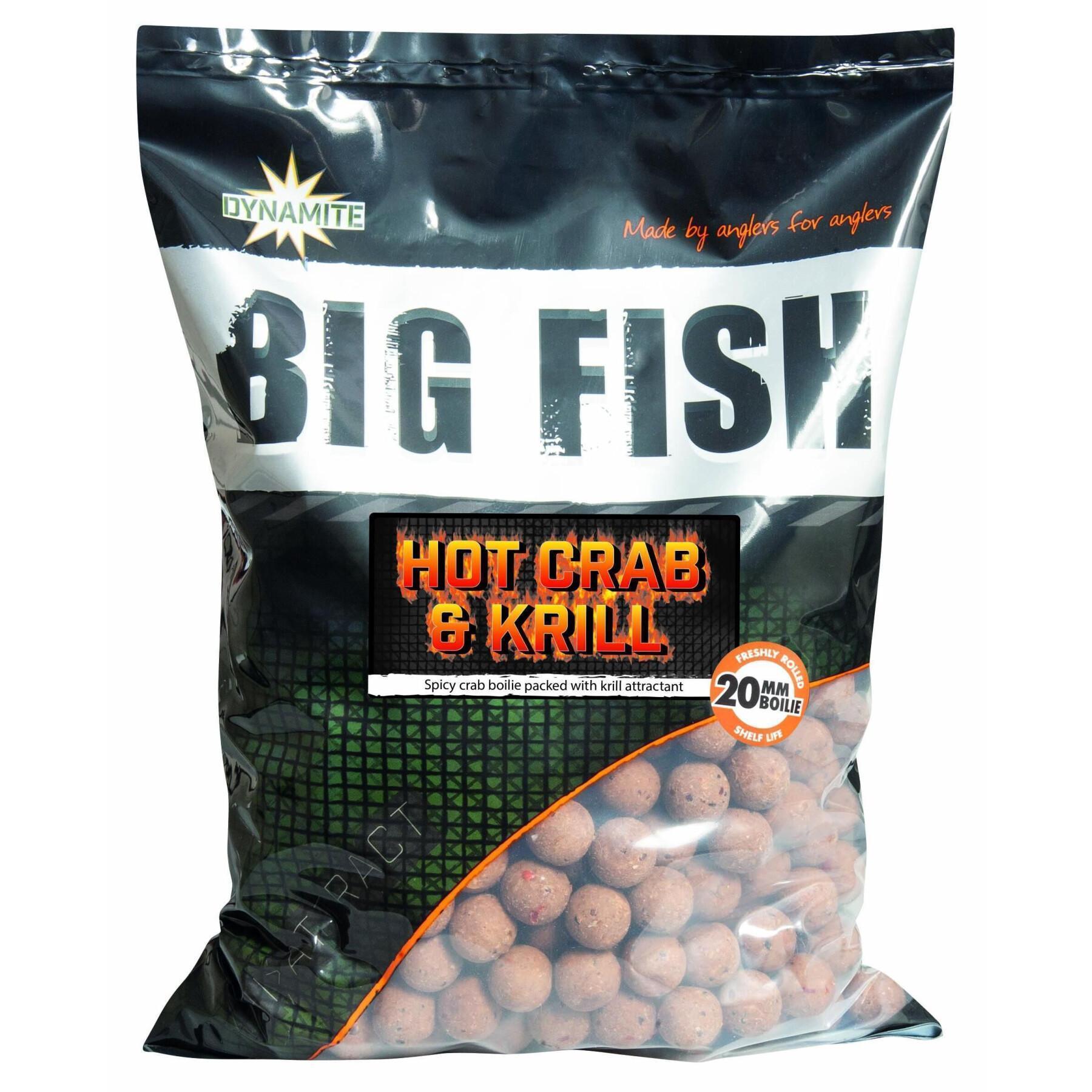 Dynamite Baits Big Fish Hot Crab & Krill Boilies - 1,8kg