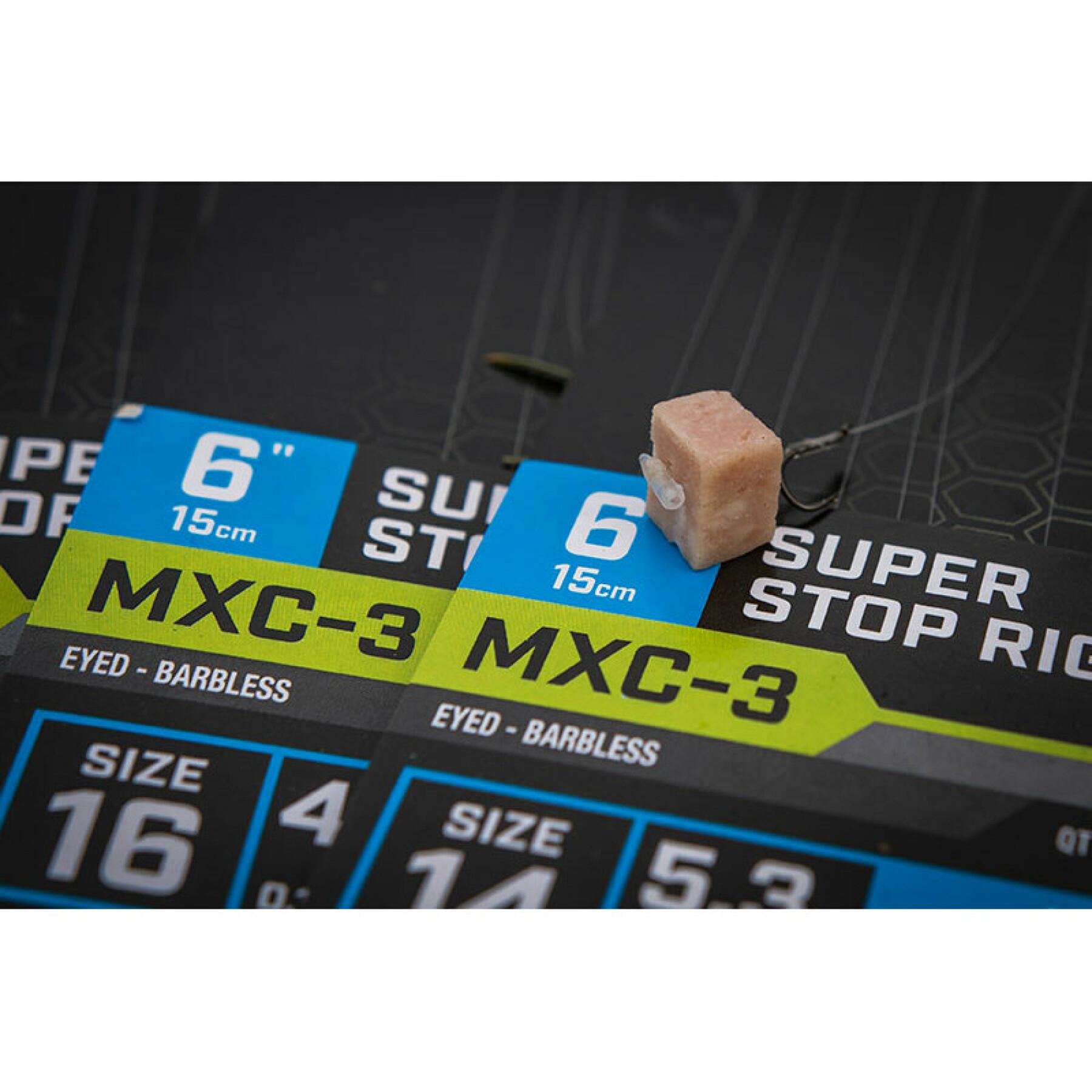 Barbless Vorfach Matrix MXC-3 Super stop 15cm x8