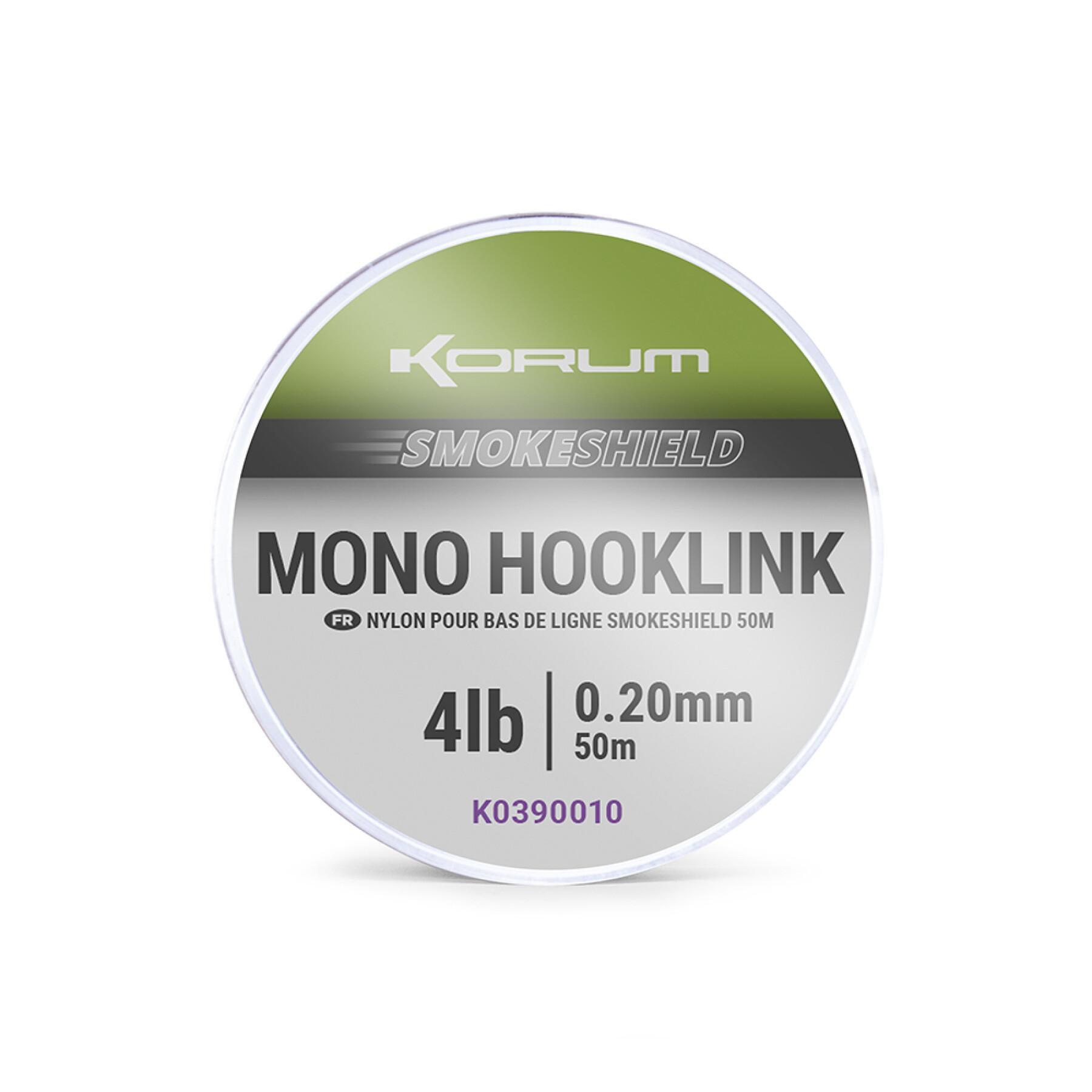 Bindeglied Korum smokeshield mono hooklink 0,23mm 1x5