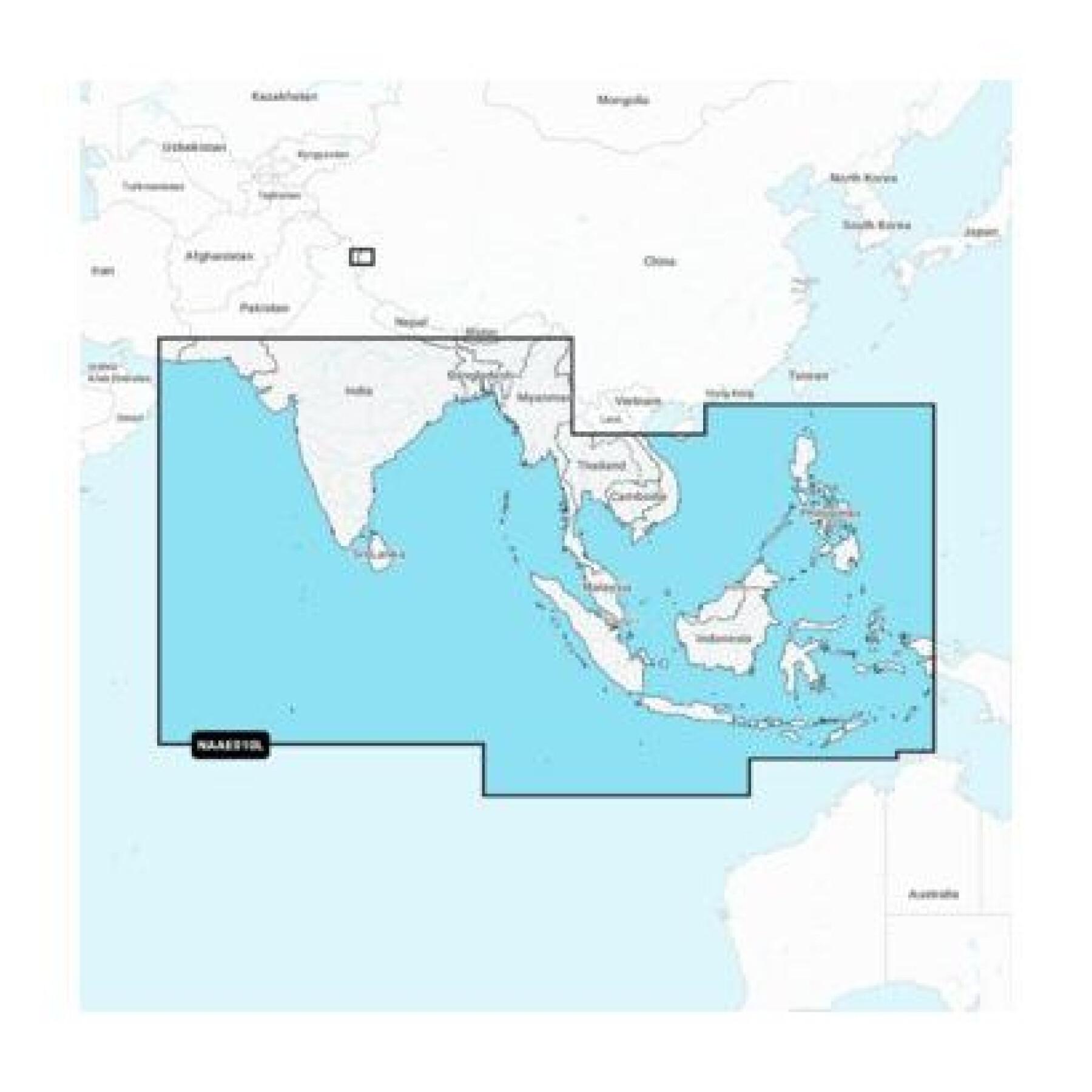 Navigationskarte Indischer Ozean und Südliches Meer von chine Navionics SD