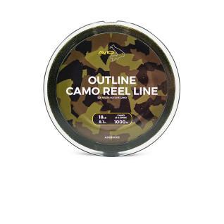 Nylon für den Fischfang Avid Outline camo reel line 12lb 1000 m 1x3