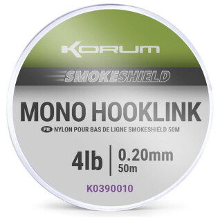 Bindeglied Korum smokeshield mono hooklink 0,26mm 1x5