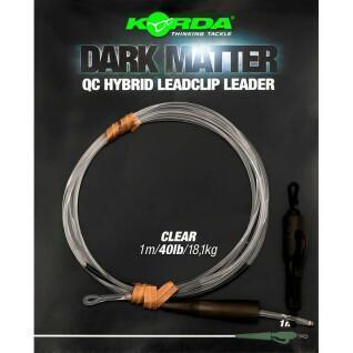 Hybrid-Clip Korda Dark Matter Leader 100 cm QC Clear