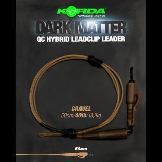 Hybrid-Clip Korda Dark Matter Leader 50 cm QC Gravel